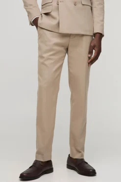 Pantalon Tailleur Texturé Slim Fit
