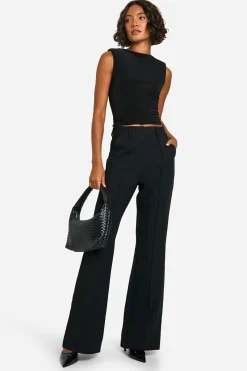 Pantalon Tailleur Évasé Essentiel Taille Haute Pour Grandes Tailles
