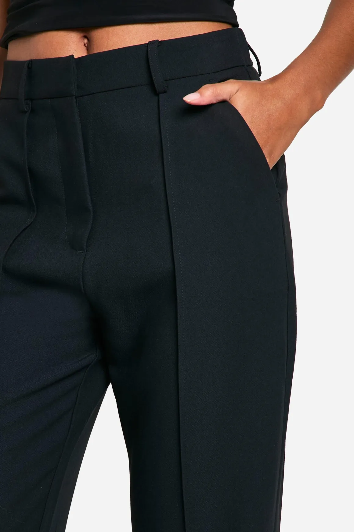 Pantalon Tailleur Évasé Essentiel Taille Haute Pour Grandes Tailles