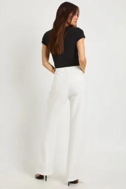 boohoo Pantalon Tailleur Évasé Jambes Longues Essentiel<Femme Pantalons