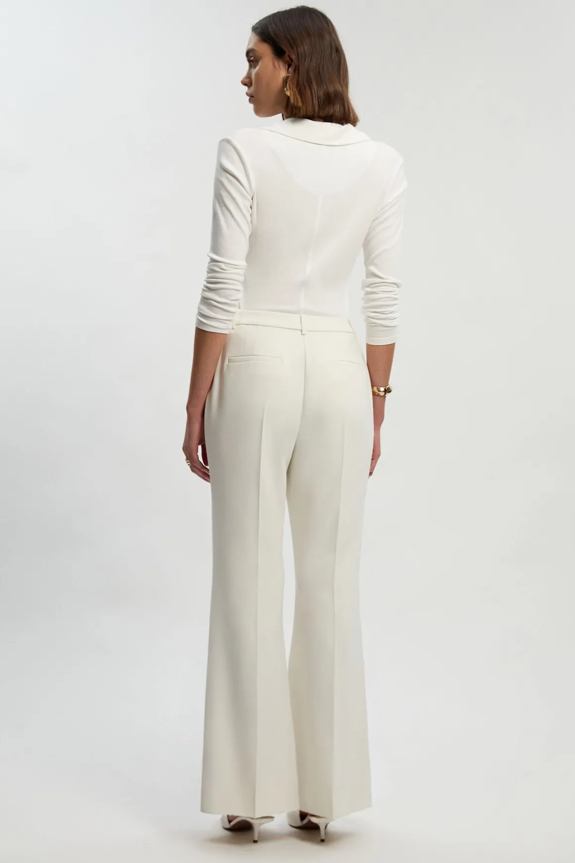 Pantalon Tailleur Évasé Poli