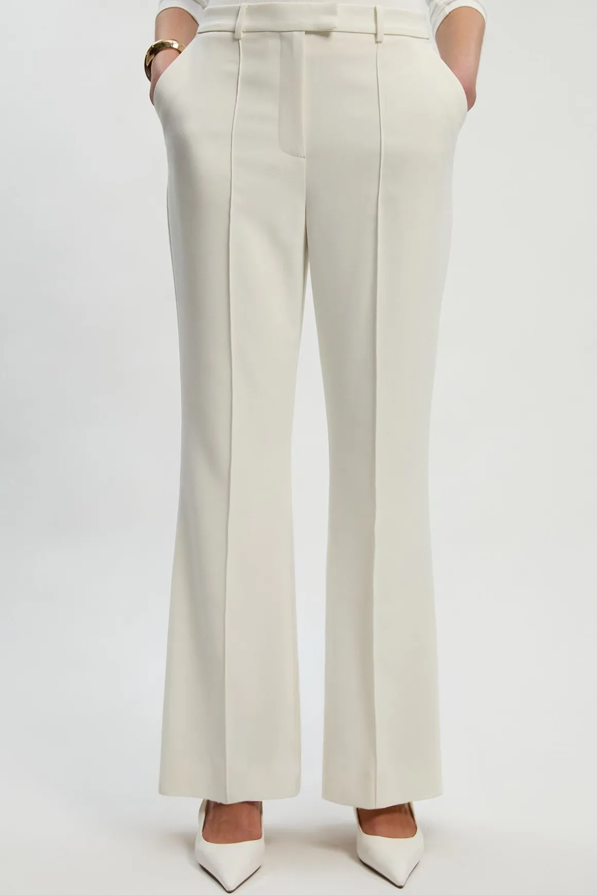 Pantalon Tailleur Évasé Poli