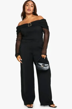 Pantalon Tailored Plus à jambes larges