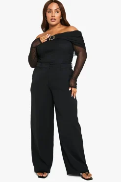 Pantalon Tailored Plus à jambes larges