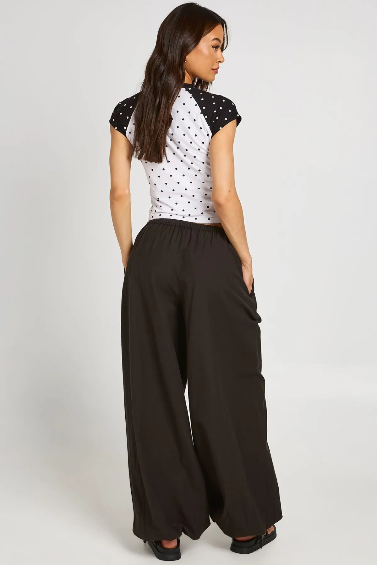 boohoo Pantalon Tall Aspect Lin À Chevilles Nouées<Femme Pantalons