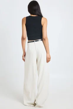 Pantalon Tall Fluide À Jambes Larges Avec Ceinture