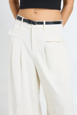 Pantalon Tall Fluide À Jambes Larges Avec Ceinture