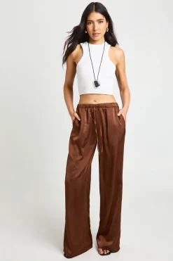Pantalon Tall à Taille Élastique et Jambes Larges