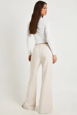 boohoo Pantalon Tall Tissé à Taille Élastique et Jambes Droites<Femme Pantalons