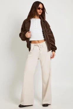 boohoo Pantalon Tall Tissé à Taille Élastique et Jambes Droites<Femme Pantalons