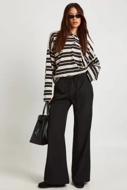 boohoo Pantalon Tall Tissé à Taille Élastique et Jambes Droites<Femme Pantalons