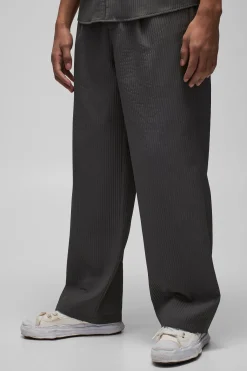 boohooMAN Pantalon Technique à Coupe Droite, à Plis et à Ceinture Mi-Fixée<Homme Shorts