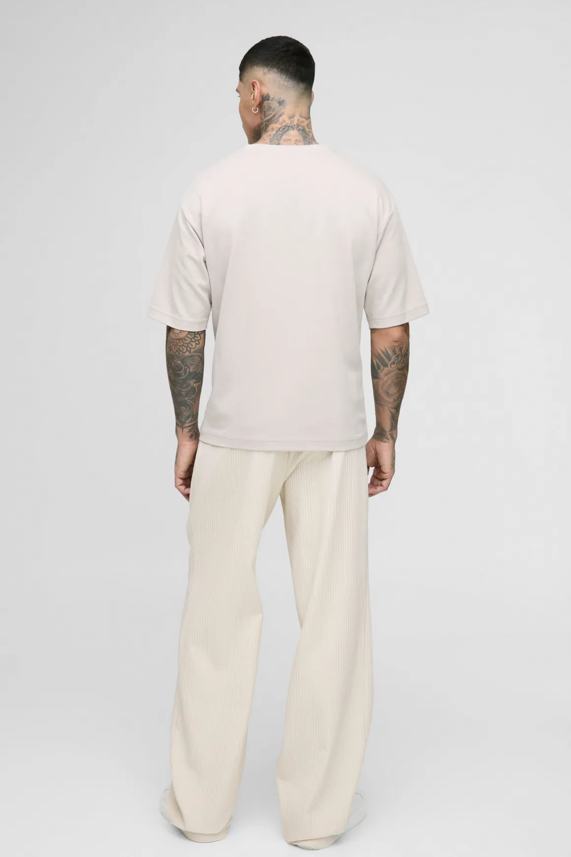 Pantalon technique plissé à coupe décontractée pour personnes grandes