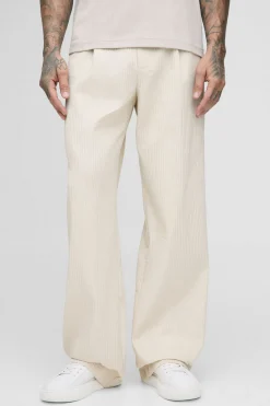 Pantalon technique plissé à coupe décontractée pour personnes grandes