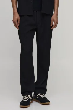 boohooMAN Pantalon Texturé À Plis Irréguliers Coupe Fuselée<Homme Tout Afficher|Pantalons Grande Taille