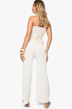 Pantalon texturé tissé