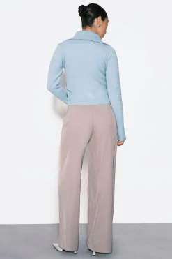 Pantalon tissé ajusté slim à jambe droite