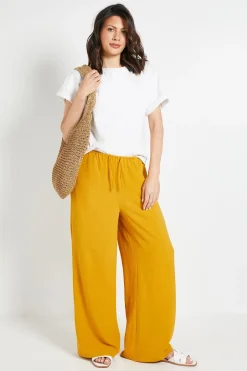 Pantalon Tissé À Cordon Avec Ceinture Élastique