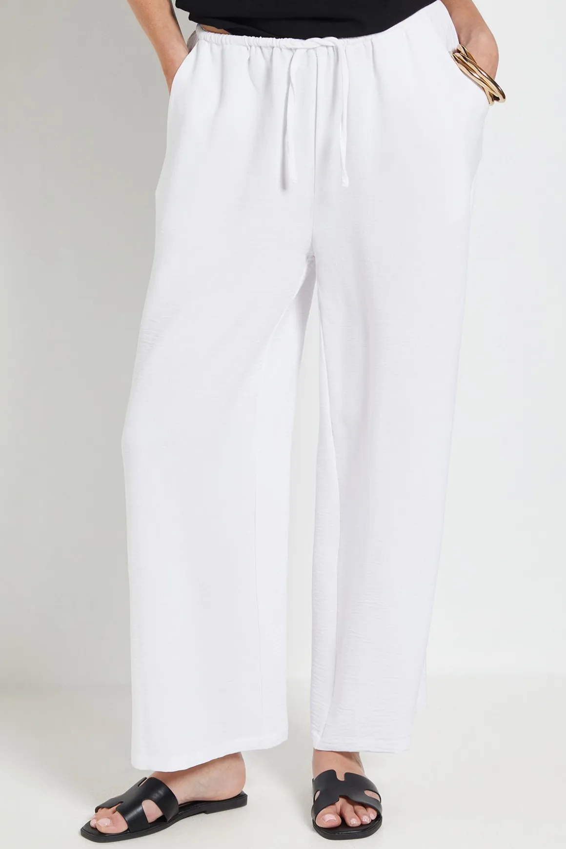 Pantalon Tissé À Cordon De Serrage Petite