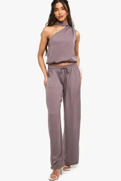 Pantalon tissé à jambes larges
