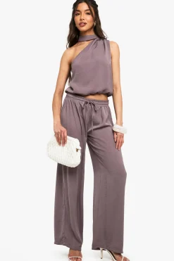Pantalon tissé à jambes larges