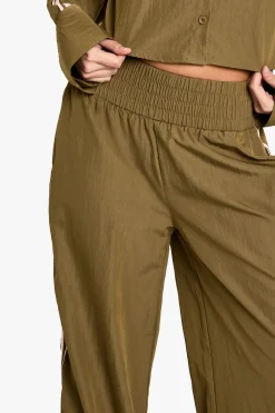 boohoo Pantalon tissé à jambes larges avec bande latérale<Femme Pantalons