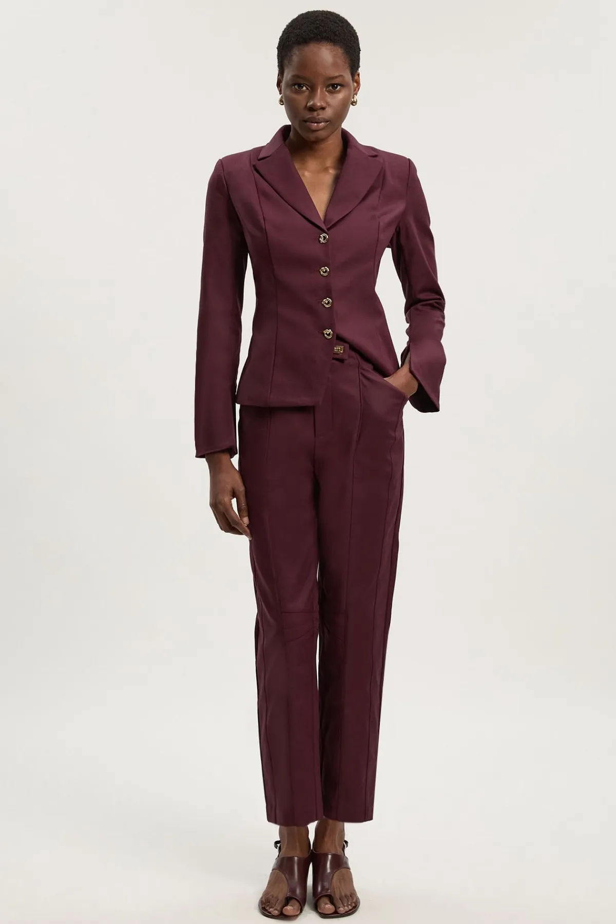 KarenMillen Pantalon Tissé à Jambes Évasées Techno<Femme Pantalons