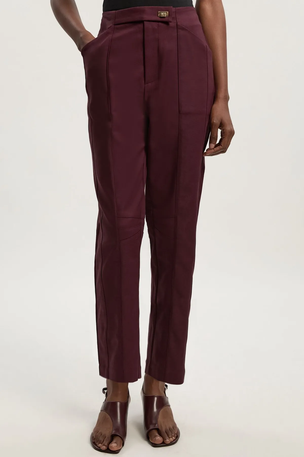 KarenMillen Pantalon Tissé à Jambes Évasées Techno<Femme Pantalons