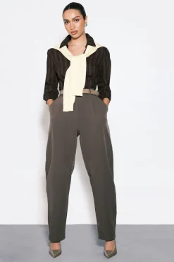 Pantalon tissé à jambe tonneau sur mesure