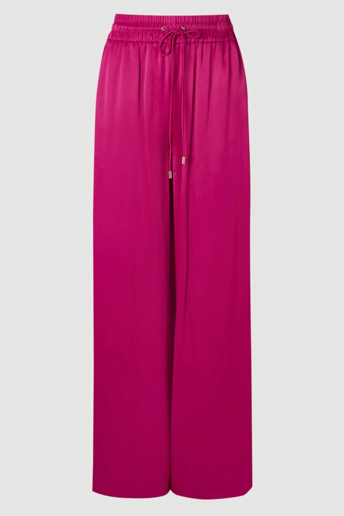 KarenMillen Pantalon Tissé Large en Satin de Viscose<Femme Pantalons|Satin Et Dentelle