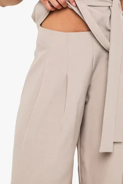 Pantalon tissé martelé à jambes extra larges