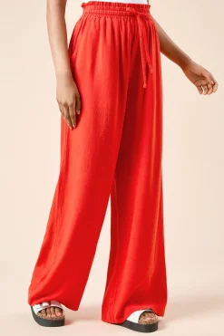 Pantalon Tissé Petite Taille Nouée