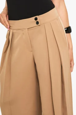boohoo Pantalon tissé à plis et à jambes larges<Femme Pantalons