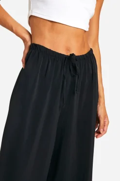 Pantalon tissé pour grandes tailles à jambes larges