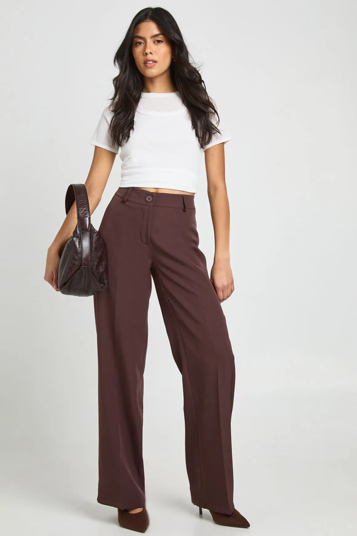 Pantalon tissé sur mesure, coupe slim et jambe droite