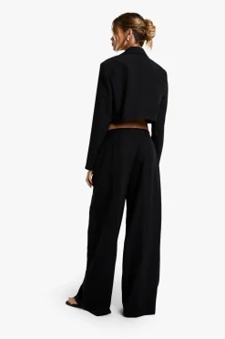Pantalon tissé sur mesure à jambe large