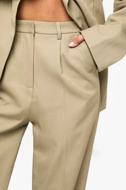 Pantalon tissé texturé sur mesure à jambe droite