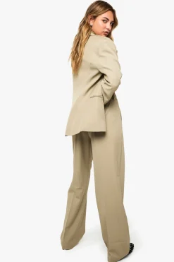 Pantalon tissé texturé sur mesure à jambe droite