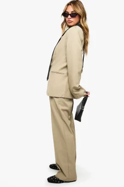 Pantalon tissé texturé sur mesure à jambe droite