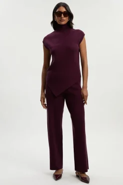 Pantalon Tricoté Côtelé Décontracté