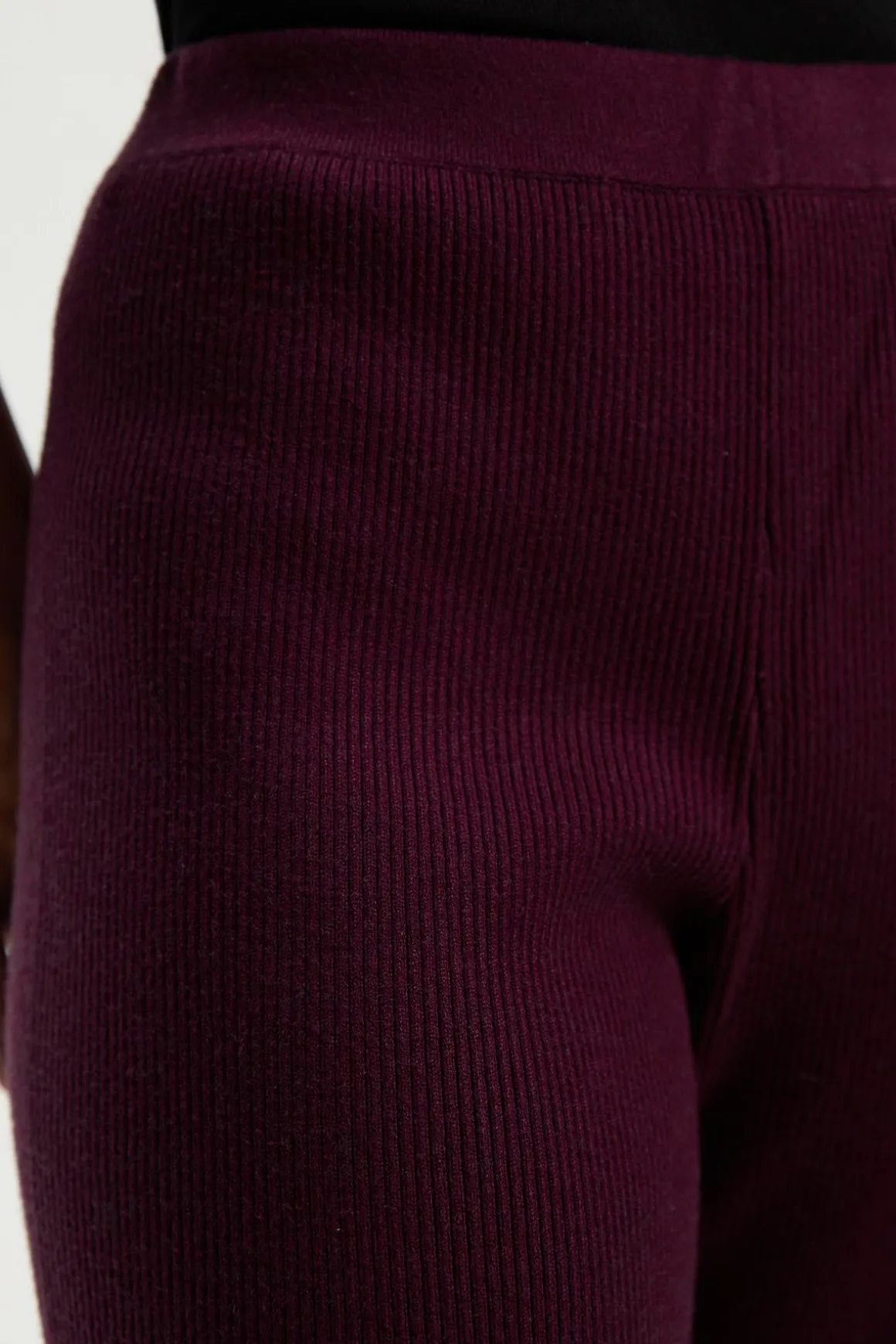 Pantalon Tricoté Côtelé Décontracté