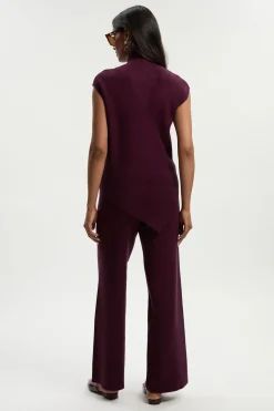 Pantalon Tricoté Côtelé Décontracté