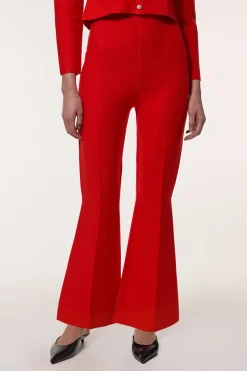 Pantalon tricoté évasé