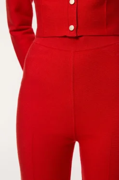 Pantalon tricoté évasé