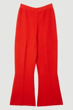 Pantalon tricoté évasé