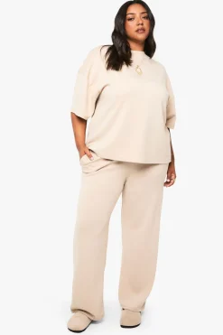 Pantalon ultra doux à jambes larges et taille élastiquée