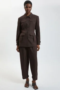 KarenMillen Pantalon Utilitaire À Texture Chevron<Femme Pantalons|Ensembles