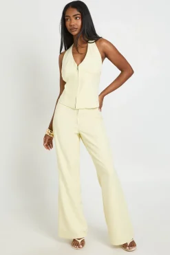 Pantalon Évasé Ajusté Avec Détail Zippé