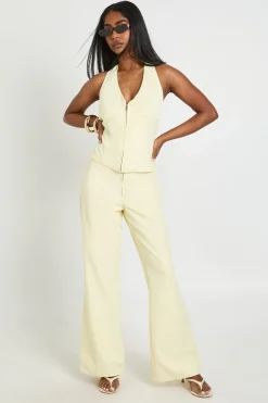 Pantalon Évasé Ajusté Avec Détail Zippé