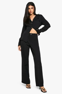 boohoo Pantalon Évasé Ajusté Et Structuré<Femme Pantalons|Tailleurs